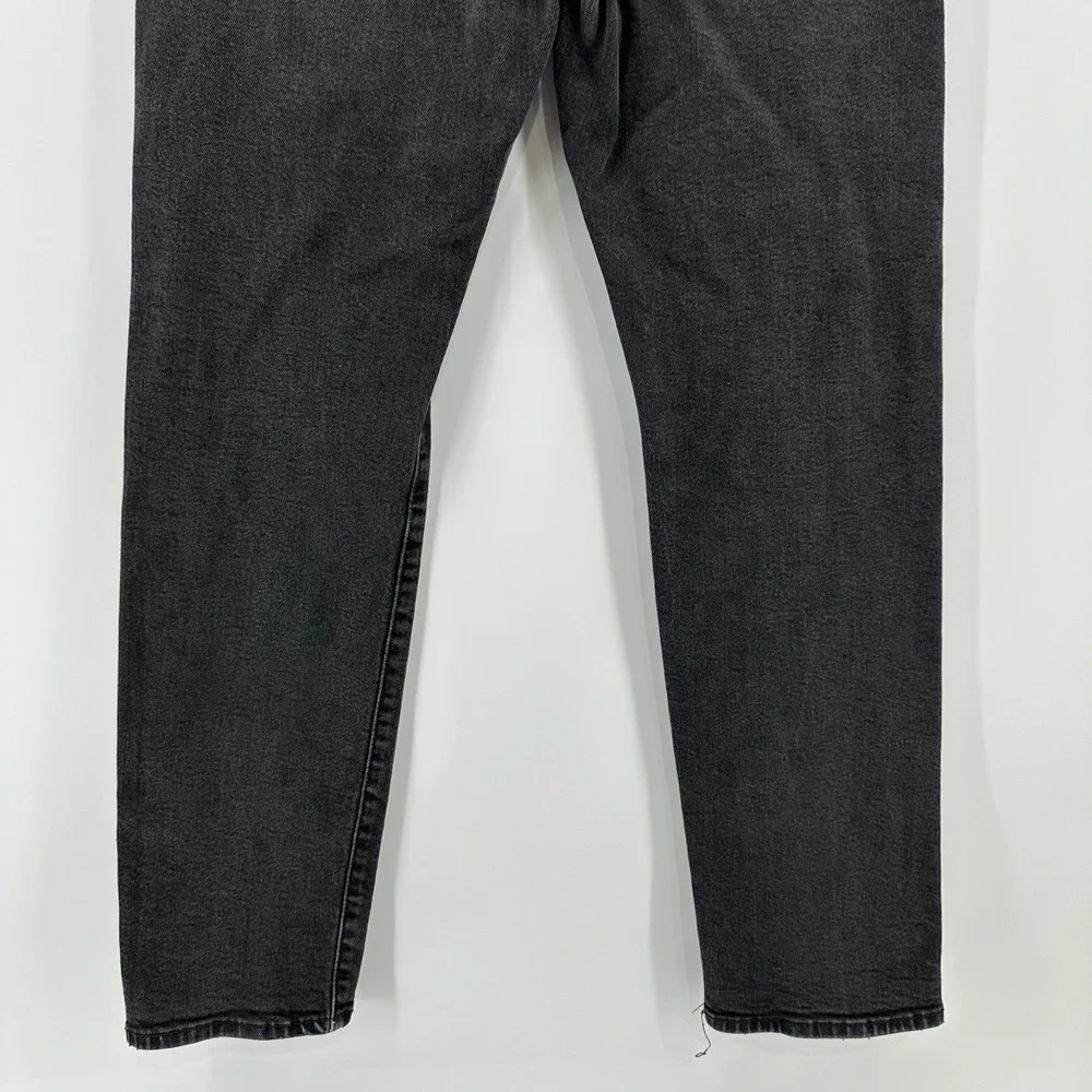 Levi's Premium 502 Taper Fit Jeans Mens 32x32 Black Denim Waterless Stretch